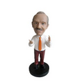 Stock Body Corporate/Office Executive Making A Point Male Bobblehead